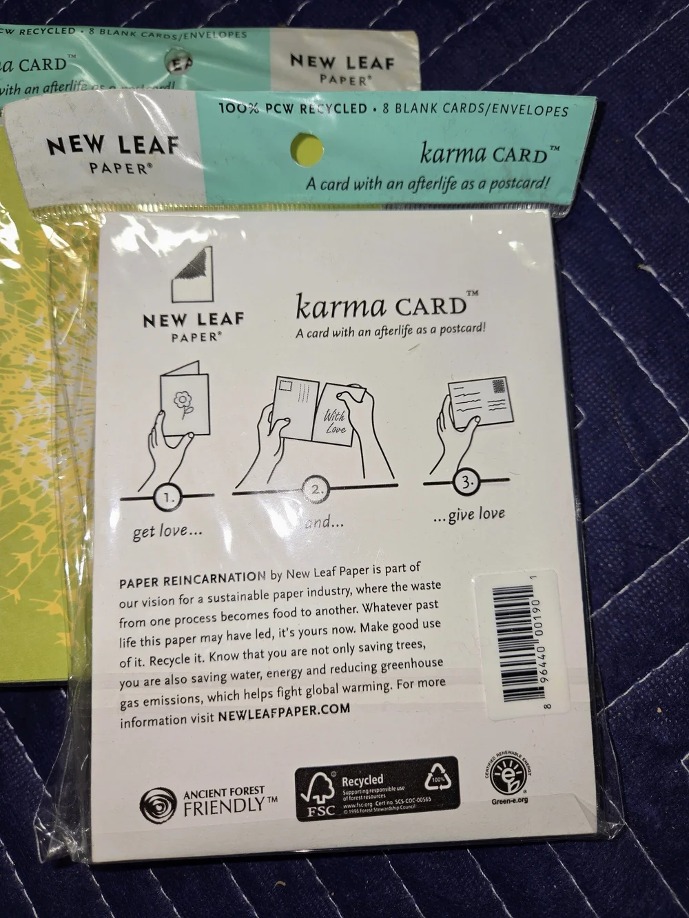 Karma Cards - Note Cards with Envelopes - Set of 8 NEW